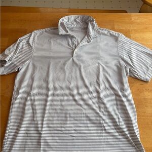 Walter Hagen Gray Striped Polo Shirt